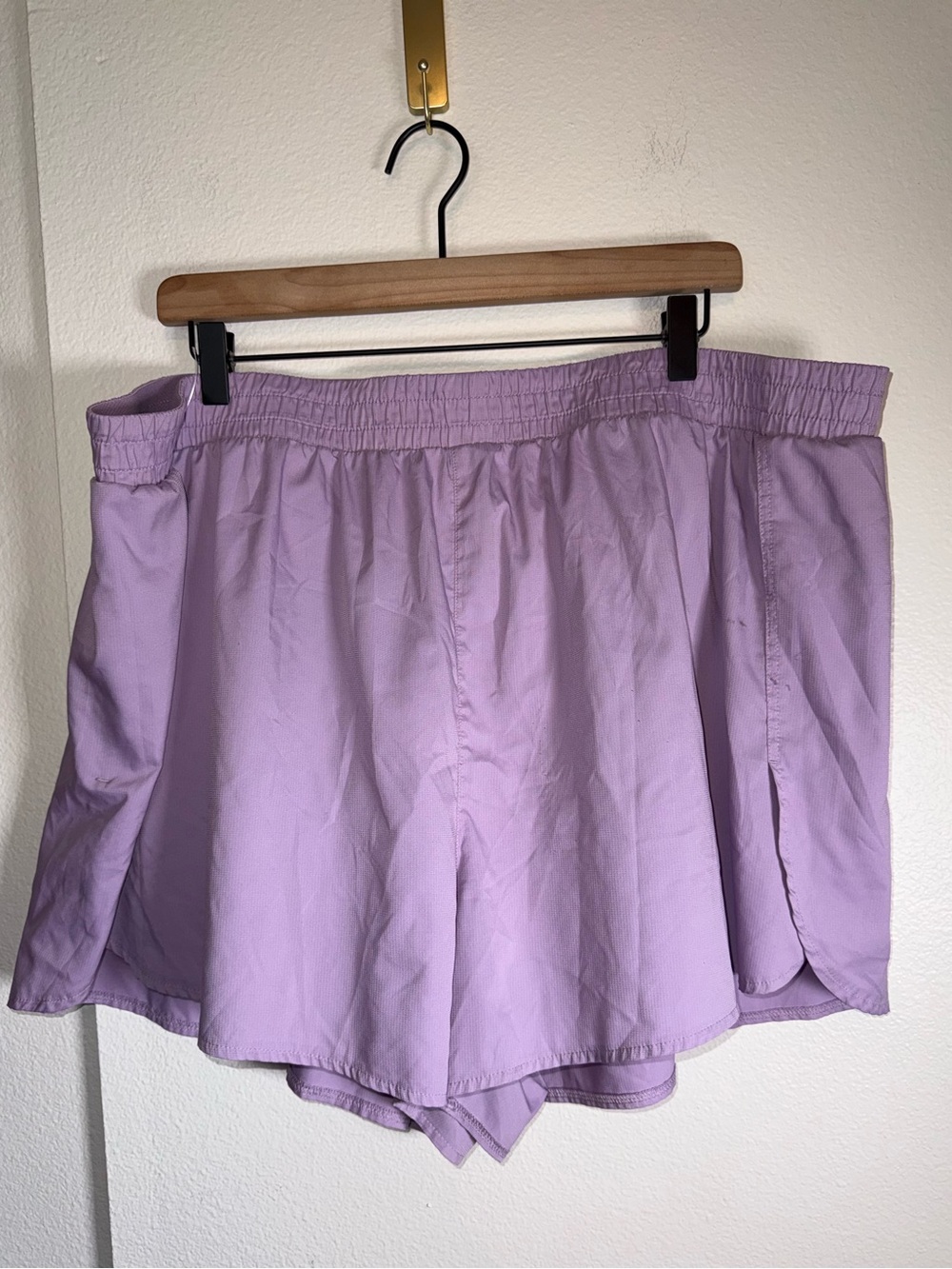 GIRLFRIEND COLLECTIVE plus size athletic running lilac double lined shorts XXXL